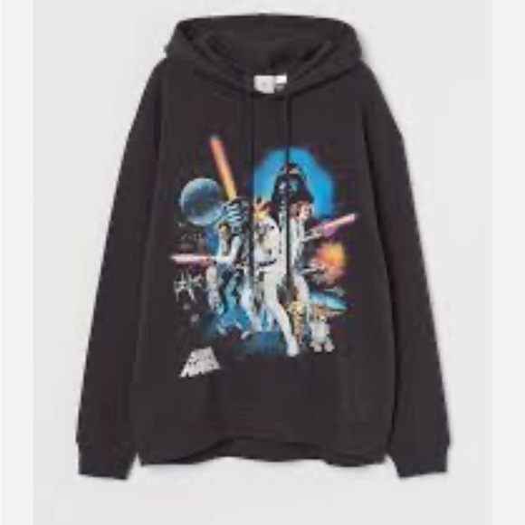 H&M Star Wars A New Hope Hoodie Sweatshirt Pullover Dark Grey - Picture 1 of 5